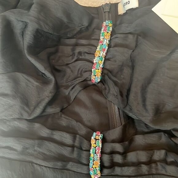 Sandro Falbala cut out dress with rhinestones EU 36 (US size 4)- NWT - Picture 4 of 9